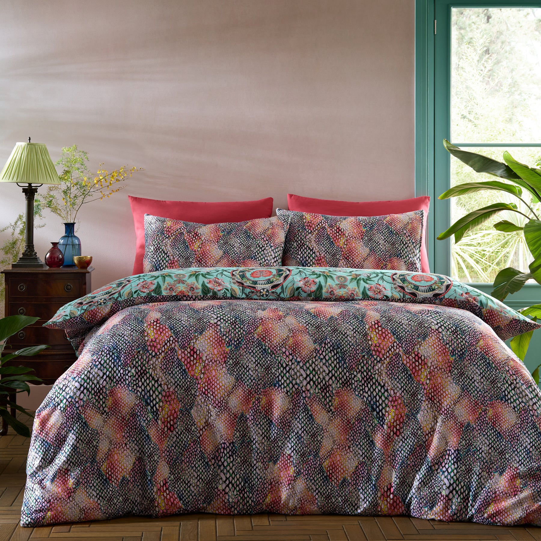 Matthew Williamson Ikat Duvet Cover Bedding Set Green