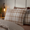 Catherine Lansfield Brushed Hamish Check Duvet Cover Bedding Set Natural
