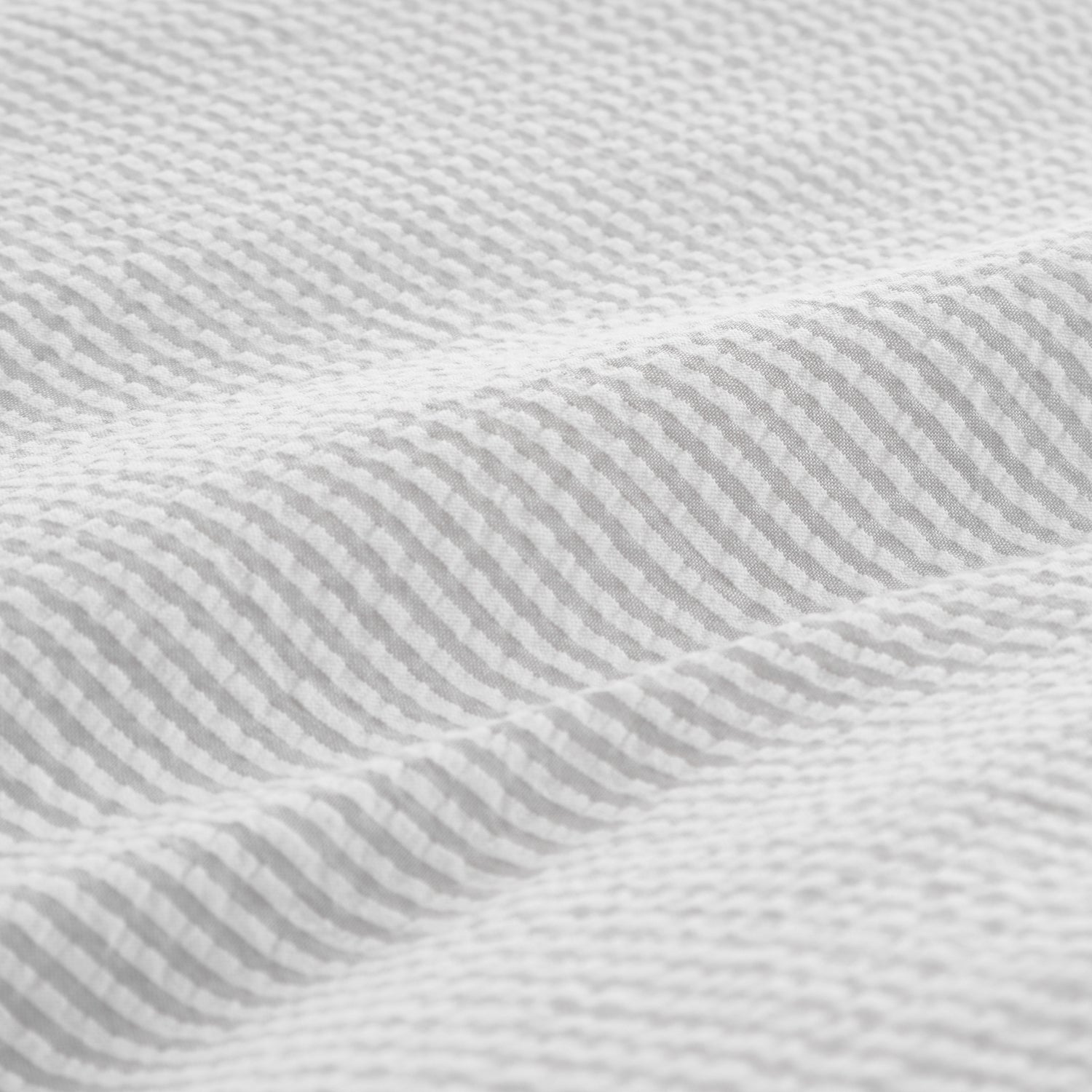 Bianca Seersucker Woven Stripe Duvet Cover Bedding Set Grey