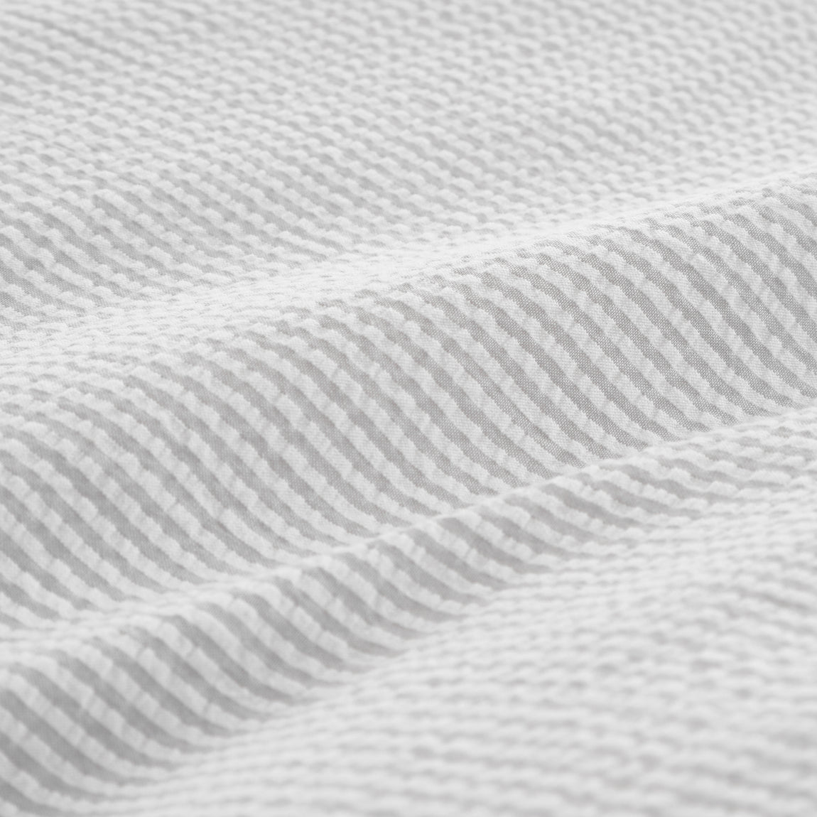 Bianca Seersucker Woven Stripe Duvet Cover Bedding Set Grey