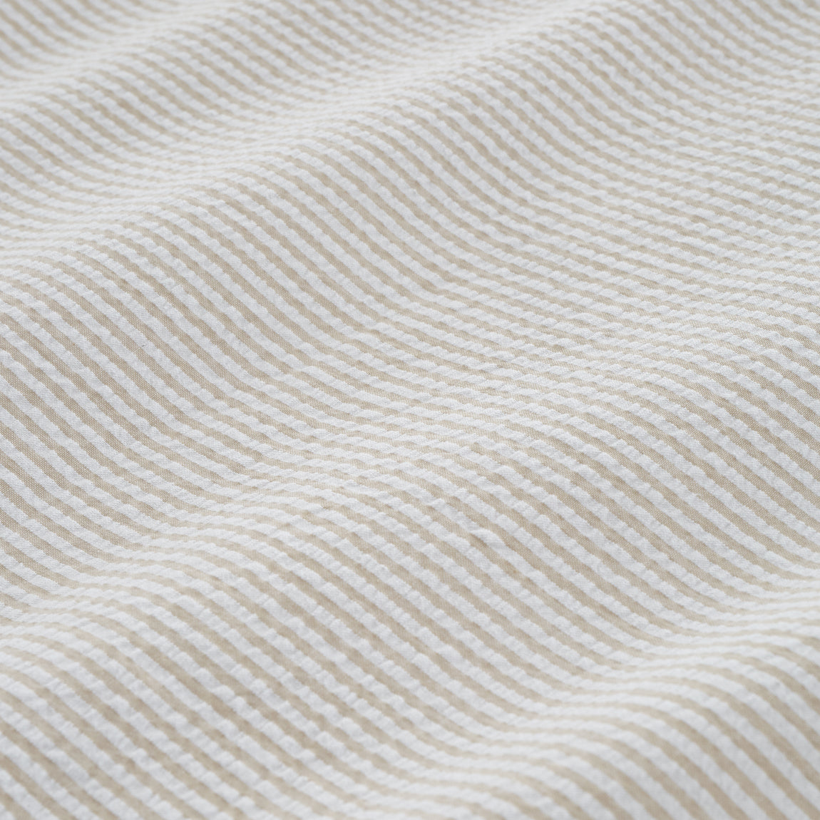 Bianca Seersucker Woven Stripe Duvet Cover Bedding Set Natural