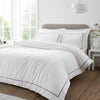 Bianca Contrast Trim Duvet Cover Bedding Set White Black