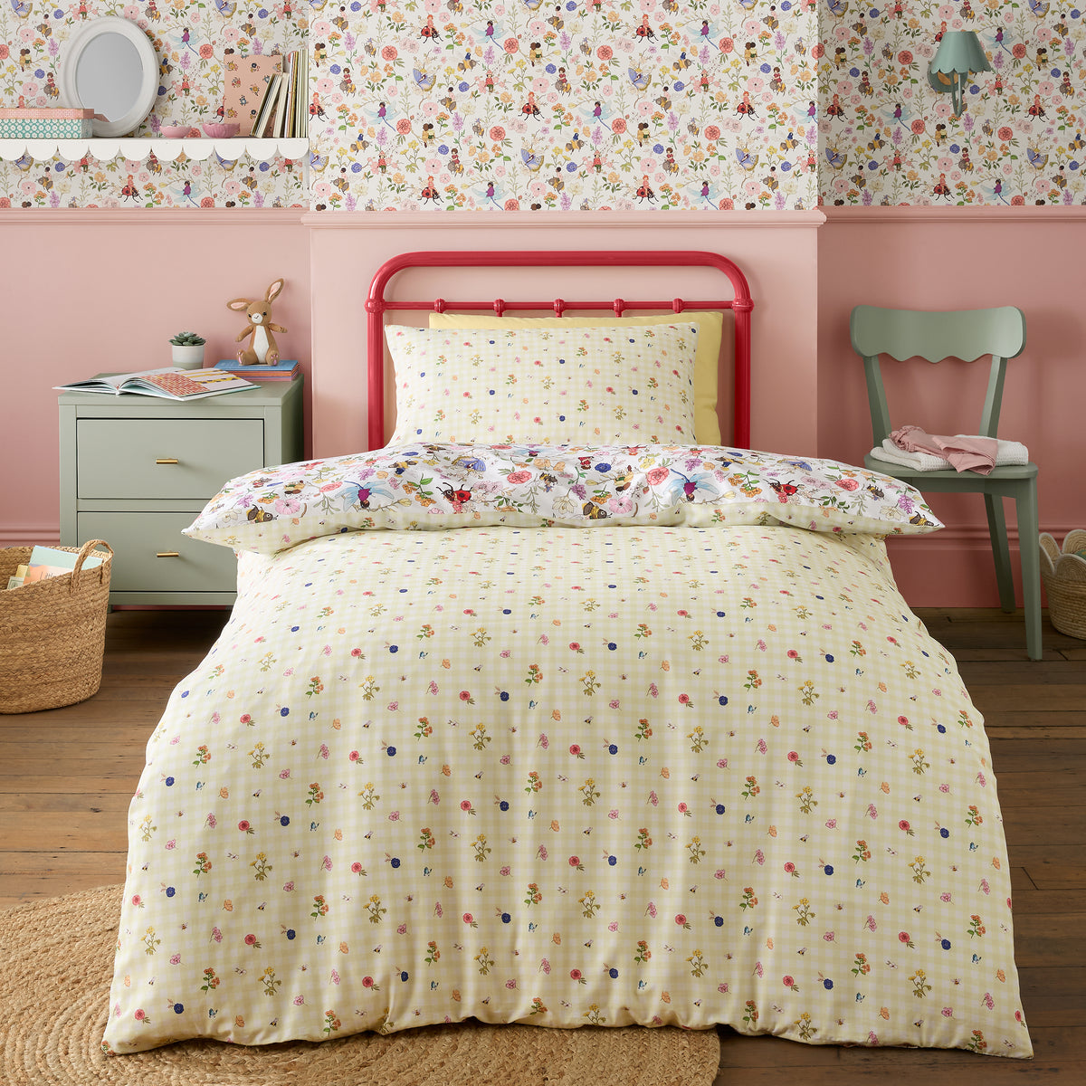 Belle and Boo Garden Friends Childrens Bedding White