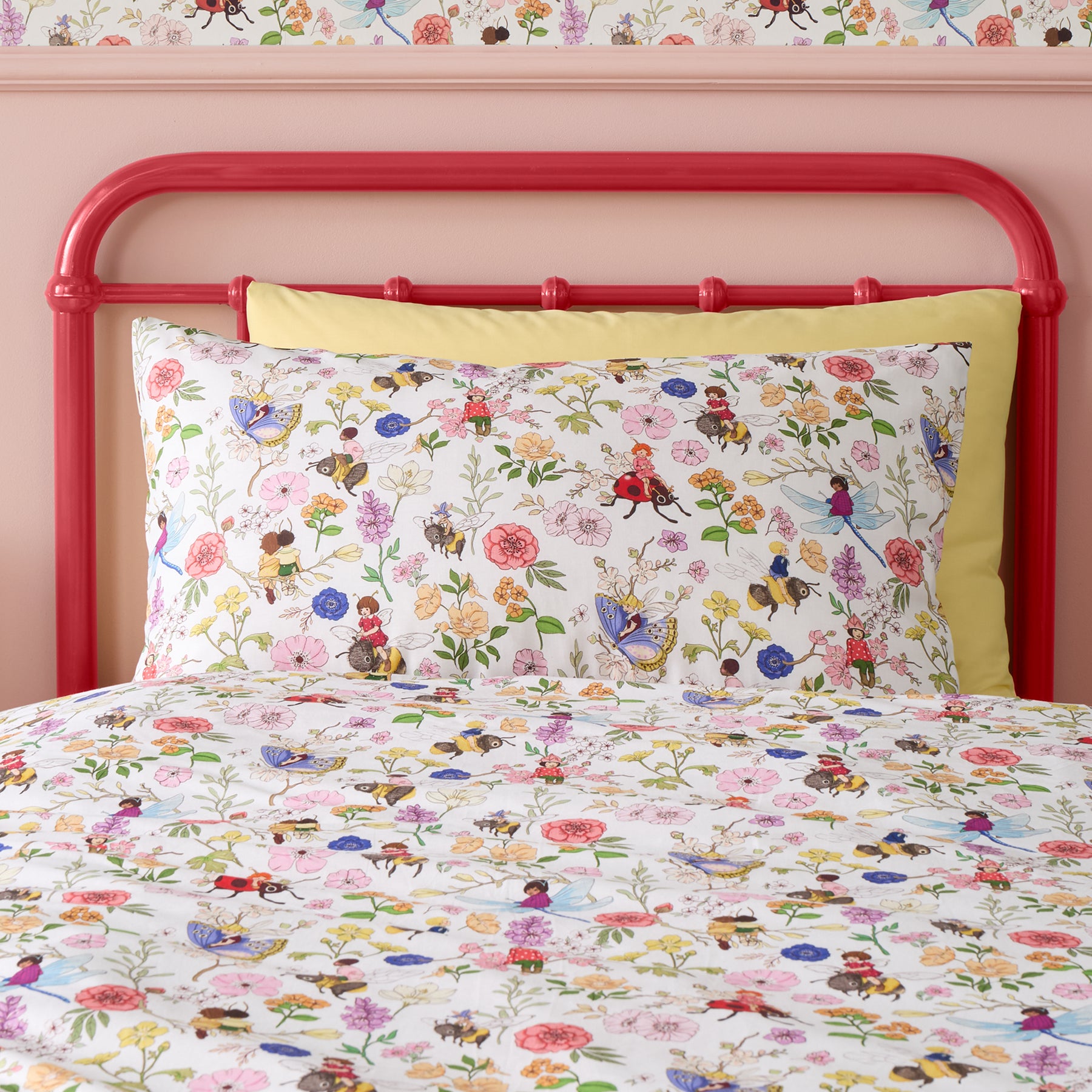 Belle and Boo Garden Friends Childrens Bedding White