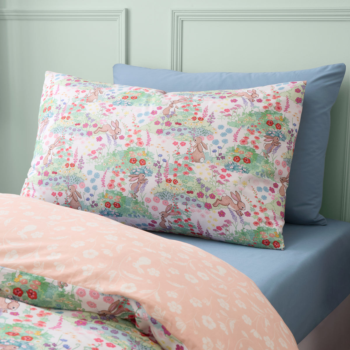 Belle and Boo Meadow Bunnies Childrens Bedding Blue