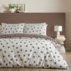 Catherine Lansfield Polka Dot Duvet Cover Bedding Set Chocolate