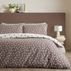 Catherine Lansfield Polka Dot Duvet Cover Bedding Set Chocolate