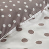 Catherine Lansfield Polka Dot Duvet Cover Bedding Set Chocolate