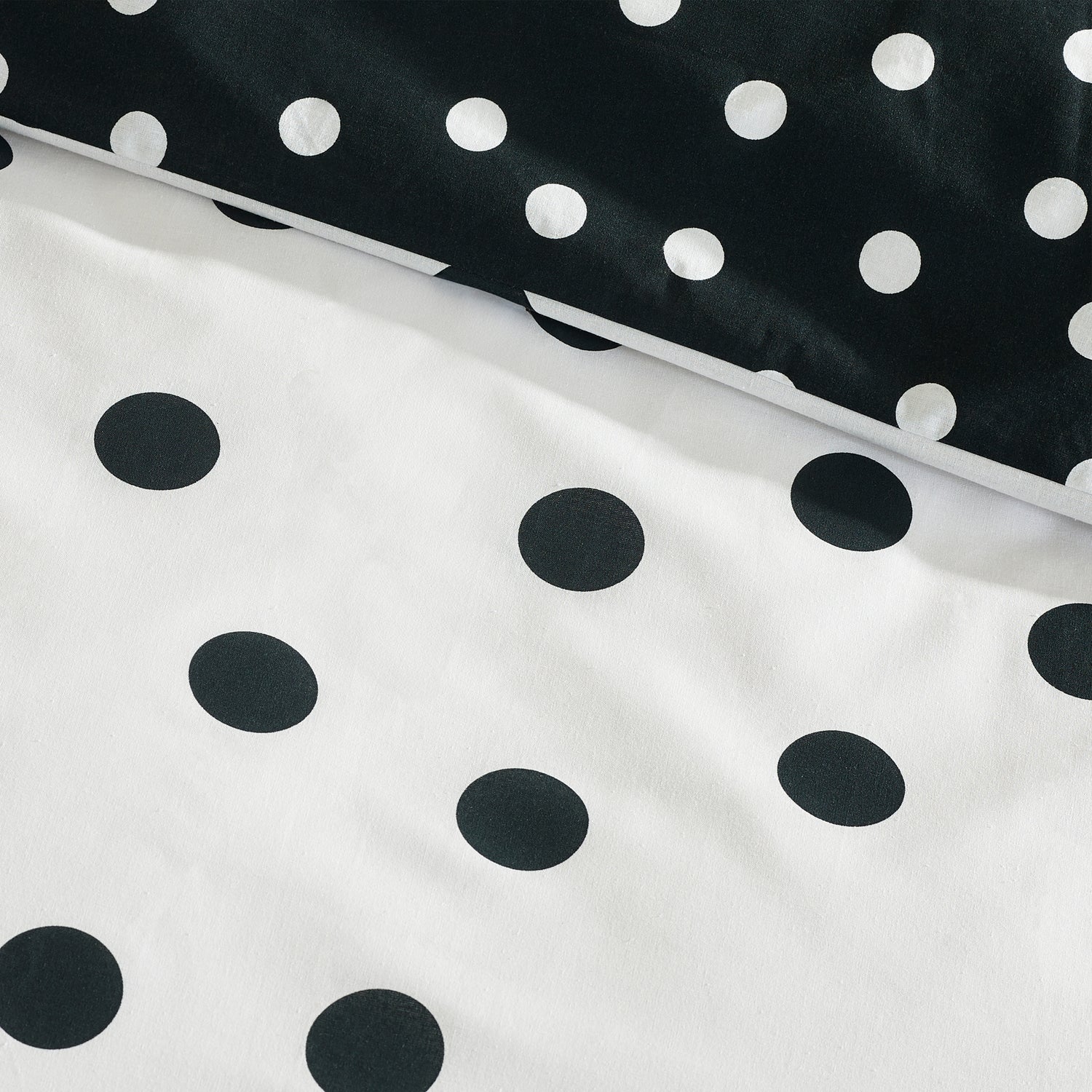 Catherine Lansfield Polka Dot Duvet Cover Bedding Set Black White