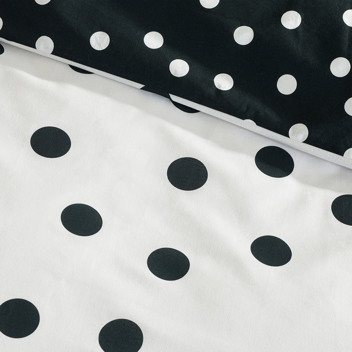 Catherine Lansfield Polka Dot Duvet Cover Bedding Set Black White