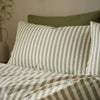 Pineapple Elephant Cotton Rich Woven Stripe Duvet Cover Bedding Set Green