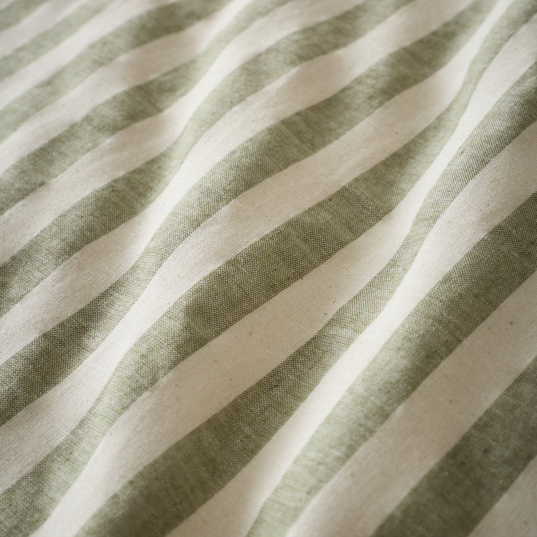 Pineapple Elephant Cotton Rich Woven Stripe Duvet Cover Bedding Set Green