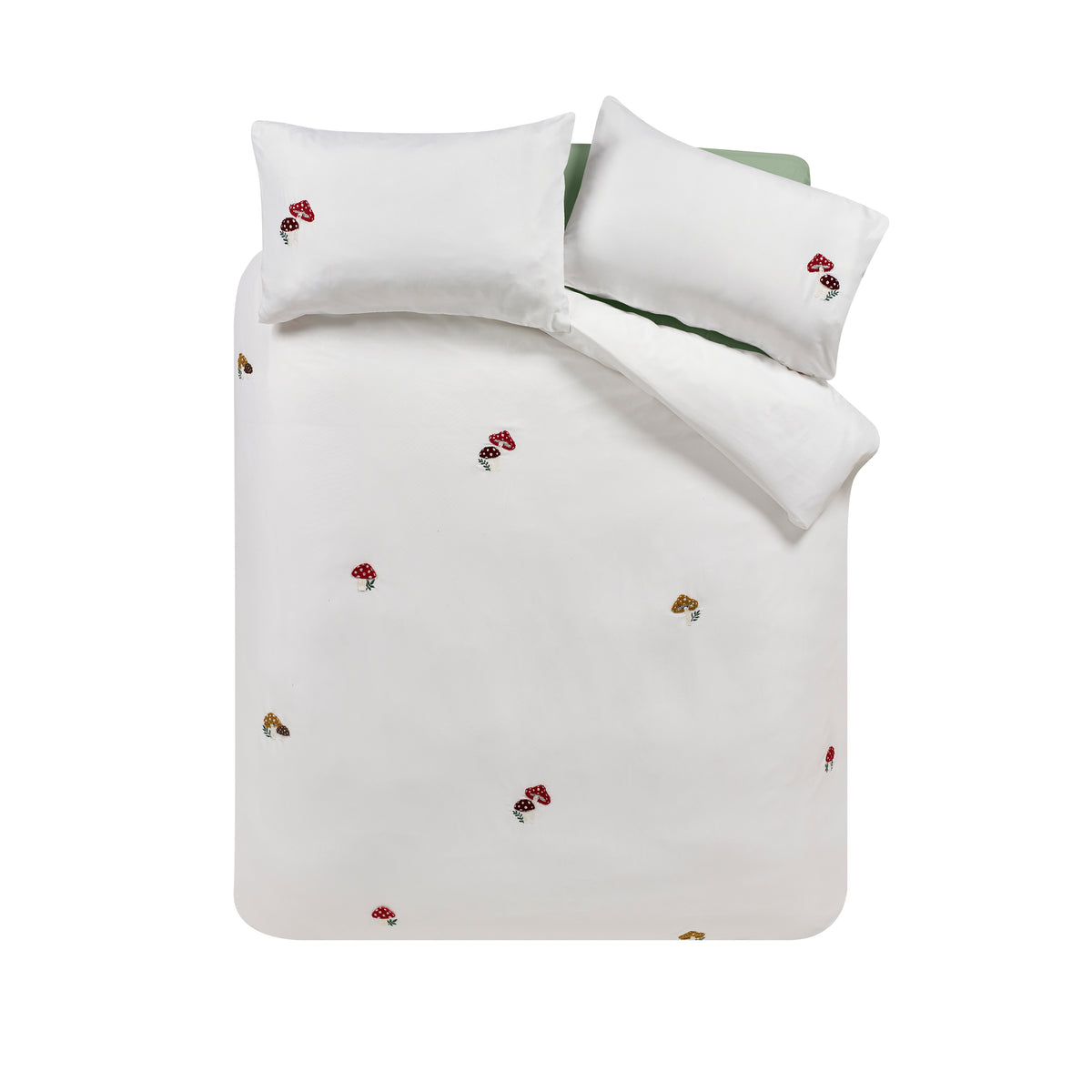 Catherine Lansfield Woodland Crochet Duvet Cover Bedding Set White