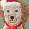 Catherine Lansfield Christmas Dog Filled Cushion Cream Red