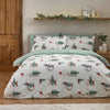 Catherine Lansfield Brushed Christmas Dogs Duvet Cover Bedding Set Green
