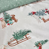 Catherine Lansfield Brushed Christmas Dogs Duvet Cover Bedding Set Green