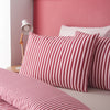 Catherine Lansfield Epping Textured Stripe Duvet Cover Bedding Set Burgundy
