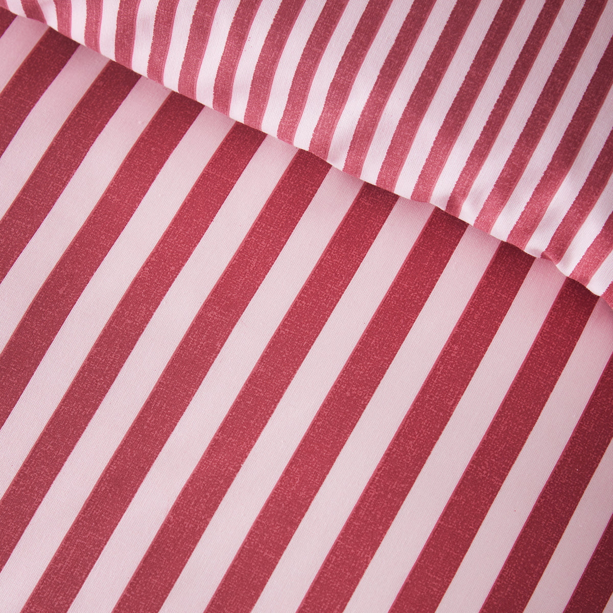 Catherine Lansfield Epping Textured Stripe Duvet Cover Bedding Set Burgundy
