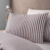 Catherine Lansfield Epping Textured Stripe Duvet Cover Bedding Set Chocolate