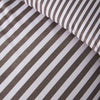 Catherine Lansfield Epping Textured Stripe Duvet Cover Bedding Set Chocolate