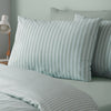 Catherine Lansfield Epping Textured Stripe Duvet Cover Bedding Set Green