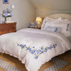 Cath Kidston Forget Me Knot Floral Duvet Cover Bedding Set White Blue