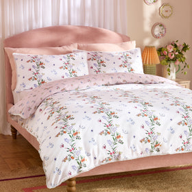 Cath Kidston Flutter Floral Duvet Cover Bedding Set Pink