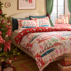Cath Kidston Christmas Nutcracker Scene Duvet Cover Bedding Set Red Natural