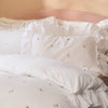 Cath Kidston Tiny Floral Embroidered Frill Duvet Cover Bedding Set White