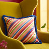 Sophie Robinson Darling Diagonal Stripe 50cm x 50cm Filled Cushion Bright