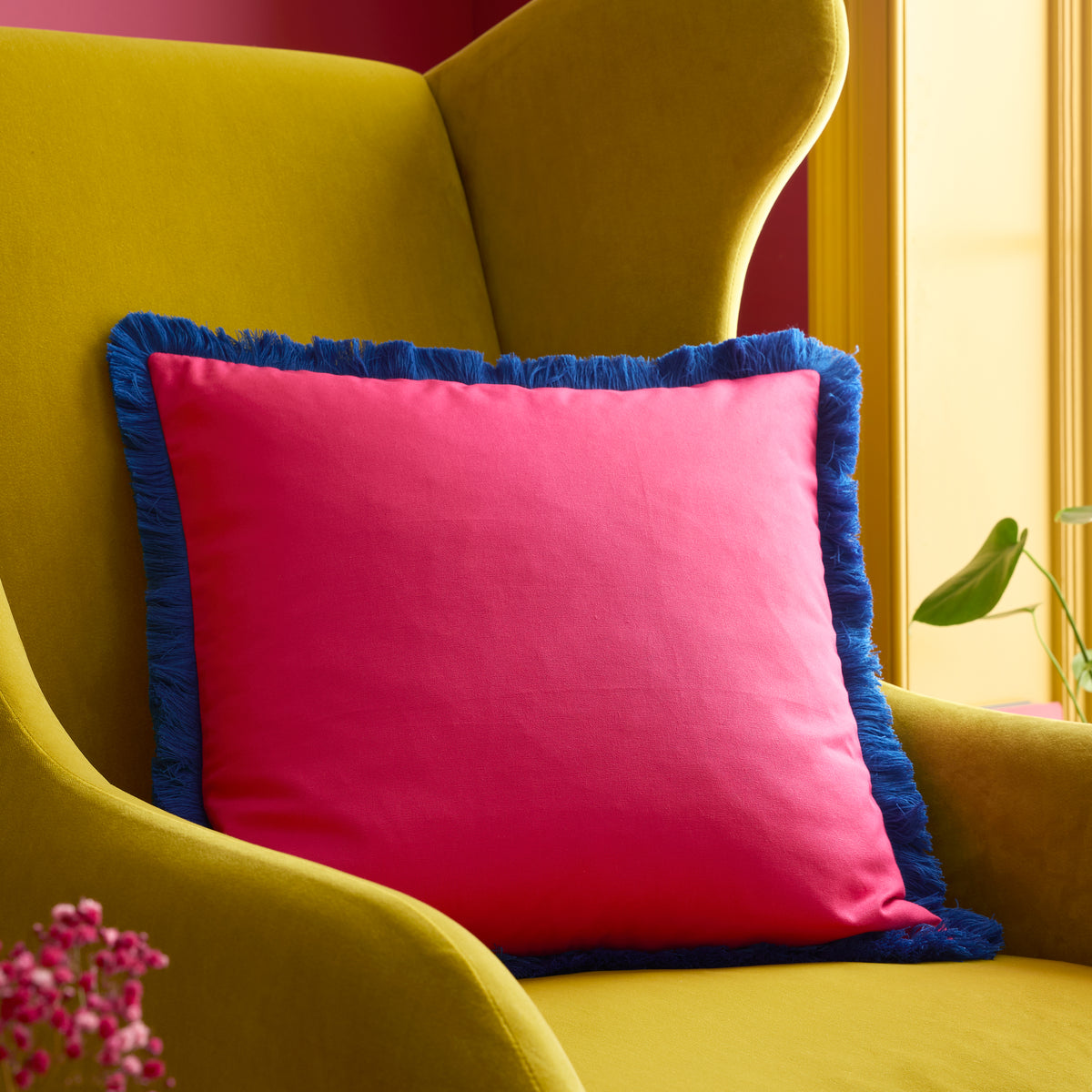 Sophie Robinson Darling Diagonal Stripe 50cm x 50cm Filled Cushion Bright