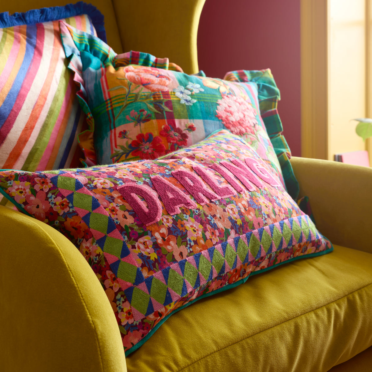 Sophie Robinson Darling Ditsy 30cm x 50cm Filled Boudoir Bright