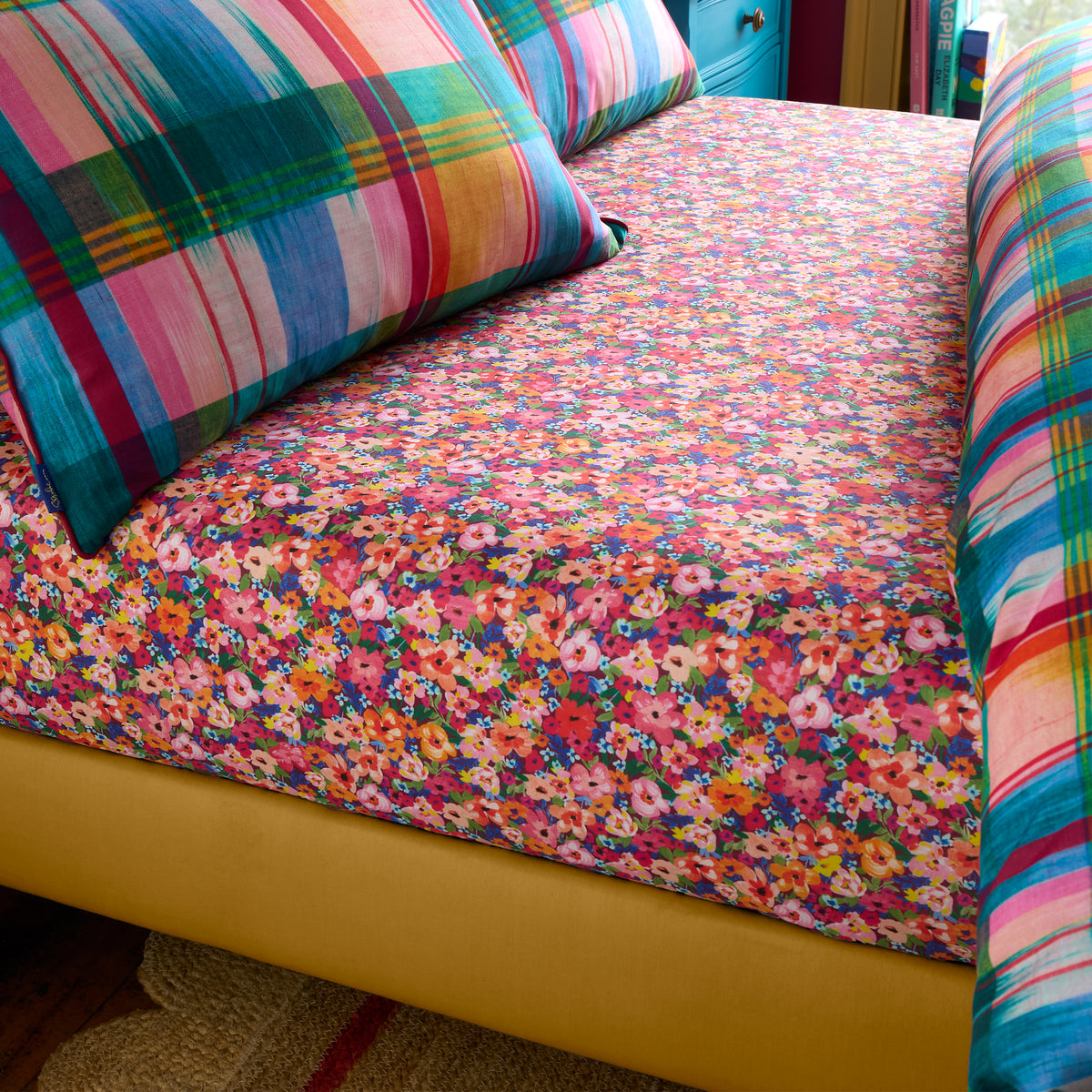 Sophie Robinson Darling Ditsy Bed Linen Fitted Sheet Bright