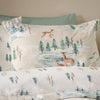 Catherine Lansfield Brushed Christmas Deer Duvet Cover Bedding Set Natural