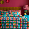 Sophie Robinson Wanderweave Ikat Check Duvet Cover Bedding Set Bright