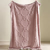Catherine Lansfield Carved Bow Throw Pink