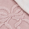 Catherine Lansfield Carved Bow Throw Pink