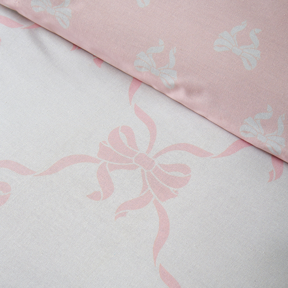 Catherine Lansfield Pretty Bows Duvet Cover Bedding Set Pink