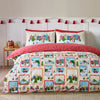 Catherine Lansfield Christmas Town Stamps Duvet Cover Bedding Set Natural