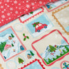 Catherine Lansfield Christmas Town Stamps Duvet Cover Bedding Set Natural