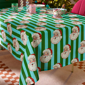 Eleanor Bowmer Santa Table Cloth 137cm x 229cm Green