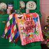 Eleanor Bowmer Lets Get Merry Pair of Tea Towels Bright