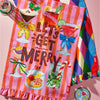 Eleanor Bowmer Lets Get Merry Pair of Tea Towels Bright