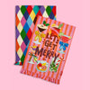 Eleanor Bowmer Lets Get Merry Pair of Tea Towels Bright