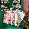Eleanor Bowmer Dear Santa Pair of Tea Towels Bright