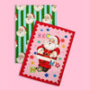 Eleanor Bowmer Jolly Santa Pair of Tea Towels Bright