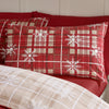 Catherine Lansfield Christmas Scandi Check Duvet Cover Bedding Set Red