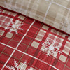 Catherine Lansfield Christmas Scandi Check Duvet Cover Bedding Set Red