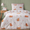 Catherine Lansfield Happy Capybara Duvet Cover Bedding Set Natural