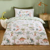 Catherine Lansfield Brushed Sleepy Saurus Dino Bed Linen Fitted Sheet Cream
